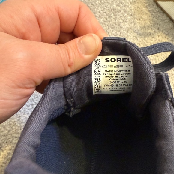 SOREL Out N About III City Sneaker Waterproof Women’s 8.5 in India Ink/Sea Salt - Picture 8 of 13